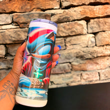 Load image into Gallery viewer, Shadow the Hedgehog Tumbler - Printed on Permanent Vinyl and Epoxy Resin Coated for Durability
