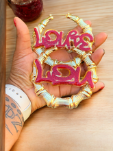 Load image into Gallery viewer, Custom Bamboo Name Earrings - LoverByNature
