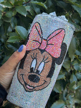 Load image into Gallery viewer, Sparkly Minnie Mouse Cup with Faux Ice Lid - 18.5 Oz Stainless Steel
