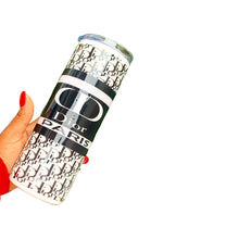 Load image into Gallery viewer, Stylish Dior Inspired Tumbler Cup | Handcrafted with Permanent Vinyl and Epoxy Resin for Long-Lasting Use
