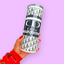 Load image into Gallery viewer, Stylish Dior Inspired Tumbler Cup | Handcrafted with Permanent Vinyl and Epoxy Resin for Long-Lasting Use
