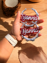Load image into Gallery viewer, Custom Bamboo Name Earrings - LoverByNature
