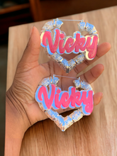 Load image into Gallery viewer, Custom Bamboo Name Earrings - LoverByNature
