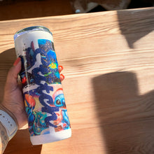 Load image into Gallery viewer, Handcrafted Stitch Inspired Tumbler Cup with Glitter Epoxy - Perfect Gift Idea
